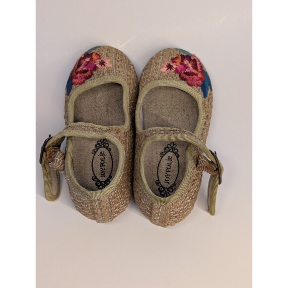 Joyfolie Brielle Maryjane Woven Floral Embroidery Pink Coquette Whimsica Size T7 - Picture 4 of 8